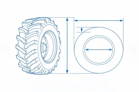 Illustration of tire dimension document review